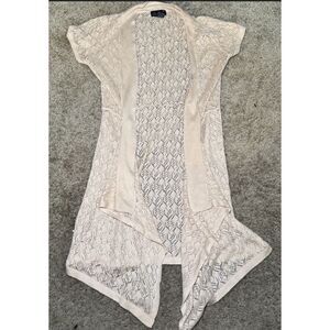 Size Medium Cream/Beige Y2K Short Sleeve Cape